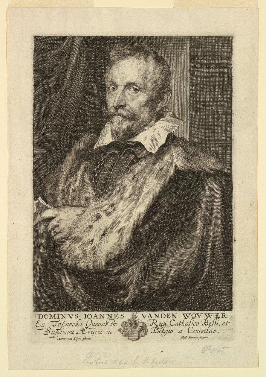 Retrato de Jan van der Wouwer, dos Ícones dos Príncipes dos Homens de Paulus Pontius