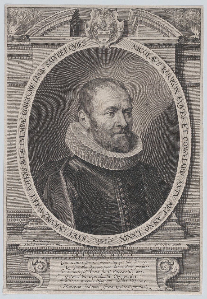 Retrato de Nicholaes Rockox, 1639., 1639. de Paulus Pontius