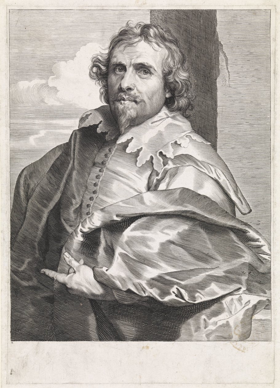 Retrato do pintor Daniël Mijtens (I) de Paulus Pontius