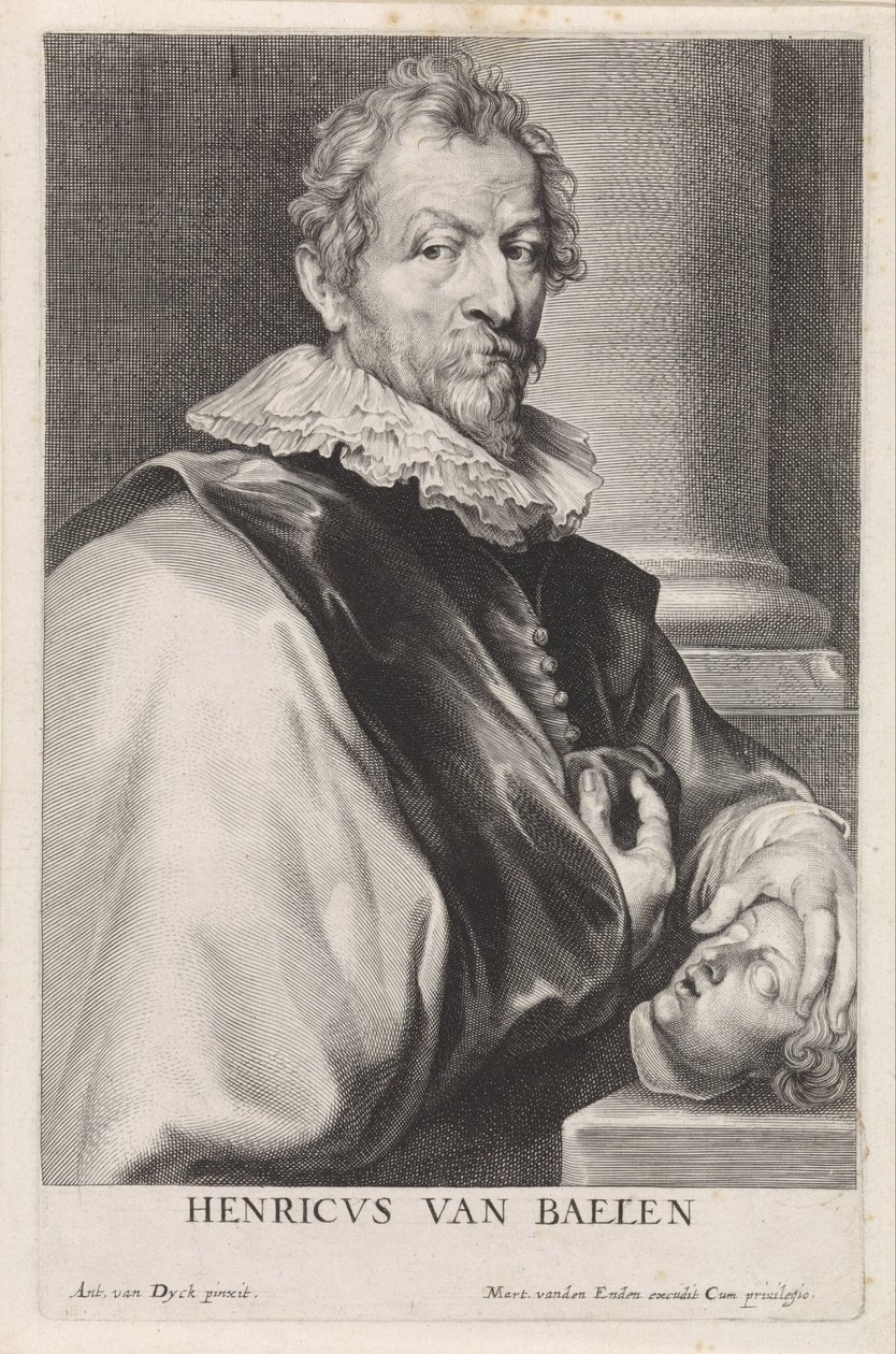 Retrato do pintor Hendrik van Balen (I) de Paulus Pontius