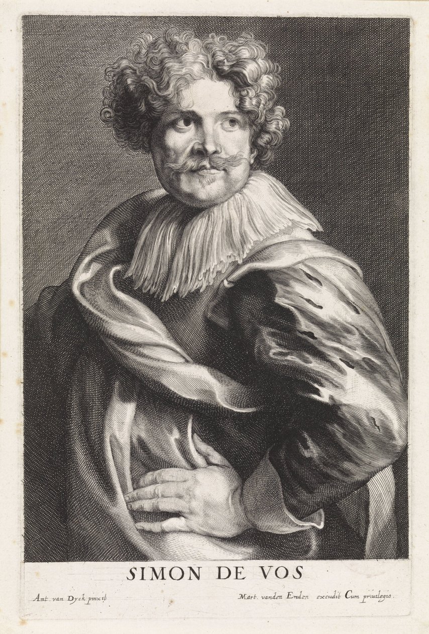 Retrato do pintor Simon de Vos de Paulus Pontius
