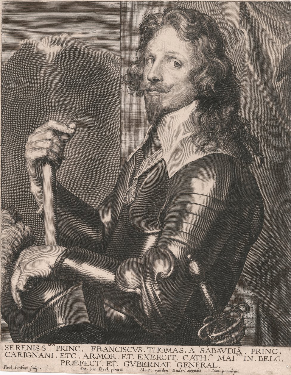 Serenissmus Princ. Franciscus Thomas a Sabaudia, Princ. Carignani, etc. Armor et Exercit, de Paulus Pontius