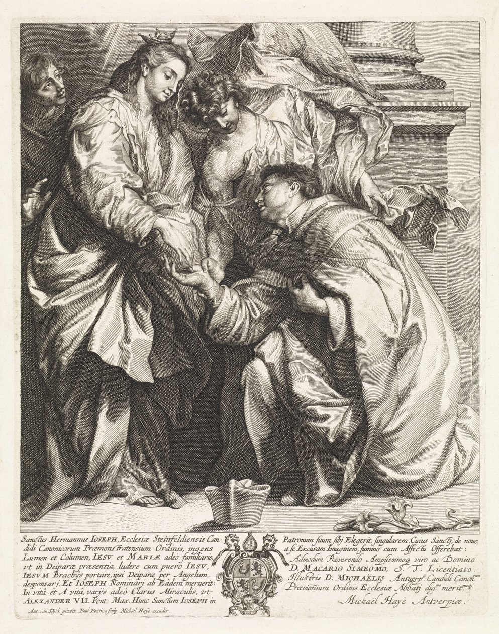 Visão de São Hermann Joseph (versão b) de Paulus Pontius