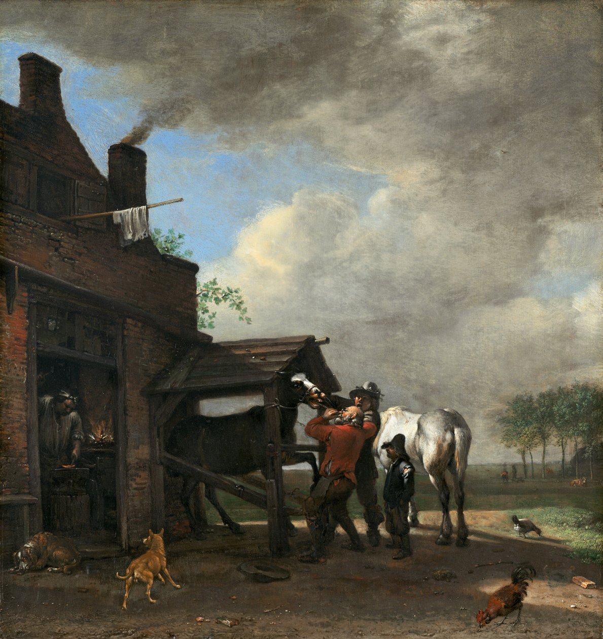 Loja de um ferrador, 1648. de Paulus Potter