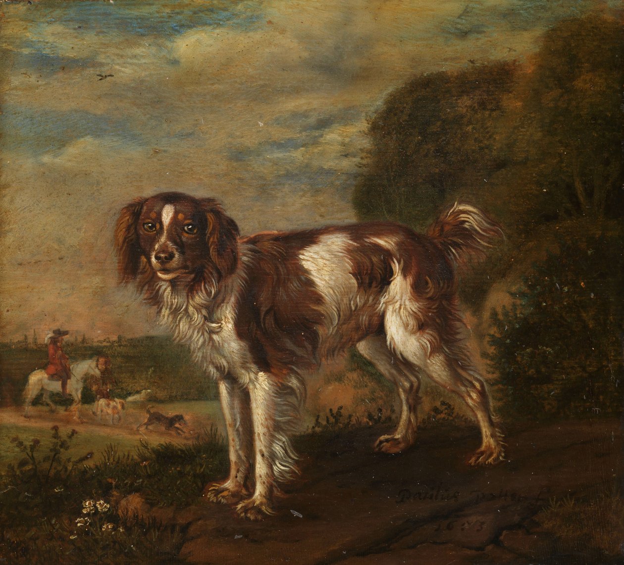 Um spaniel de Paulus Potter