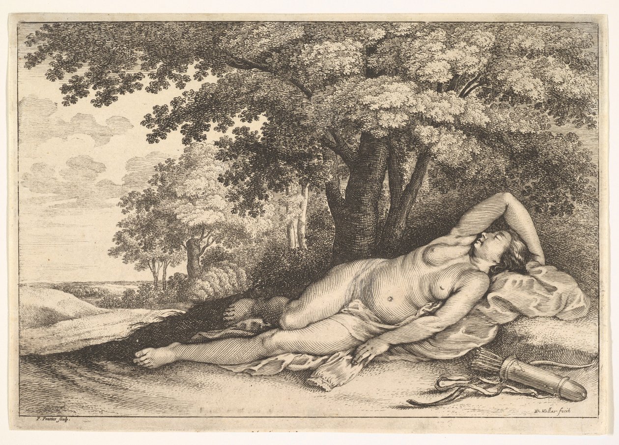 Caçadora adormecida, 1625-77. de Paulus Potter