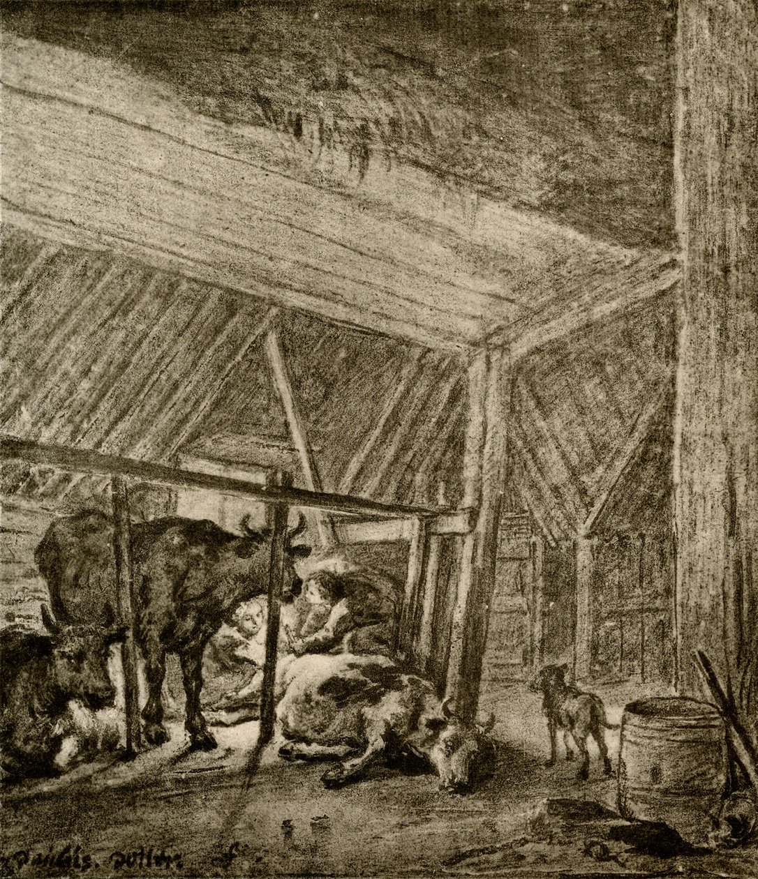 A vaca de parição de Paulus Potter
