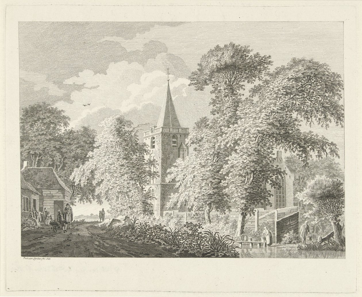 Cena da aldeia em Maartensdijk, 1753 de Paulus van Liender