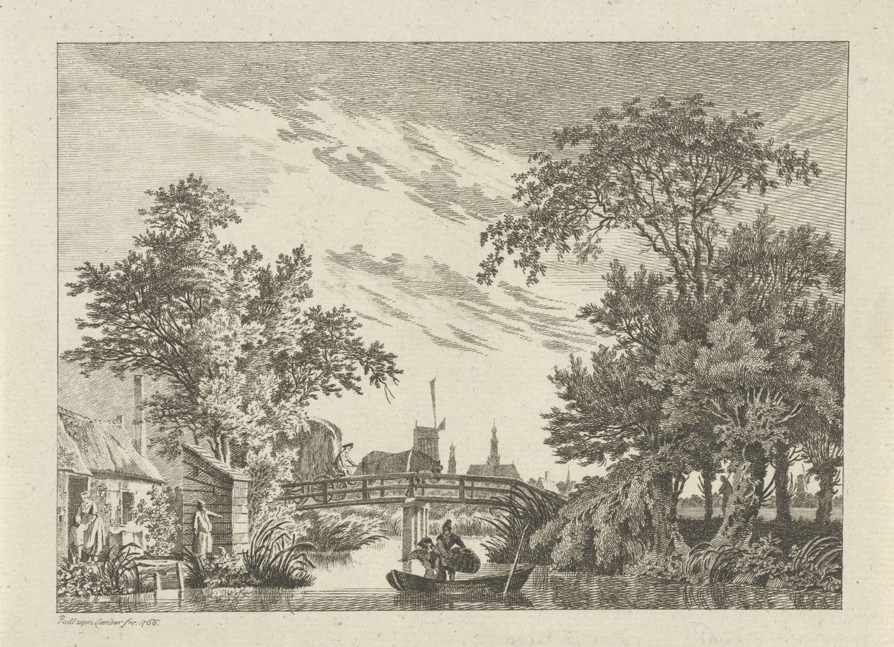Paisagem com um opilião em uma ponte de Paulus van Liender