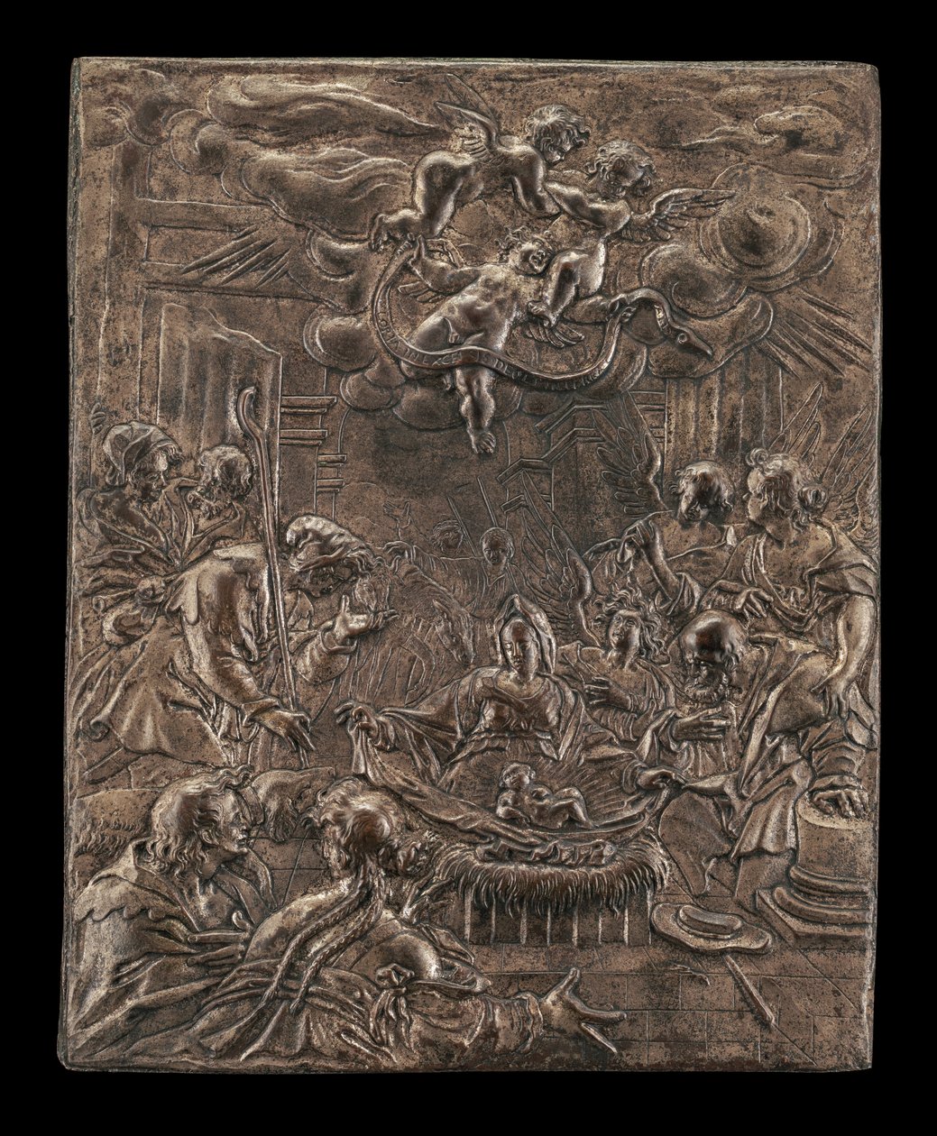 A Adoração dos Pastores, c. 15901600. de Paulus van Vianen