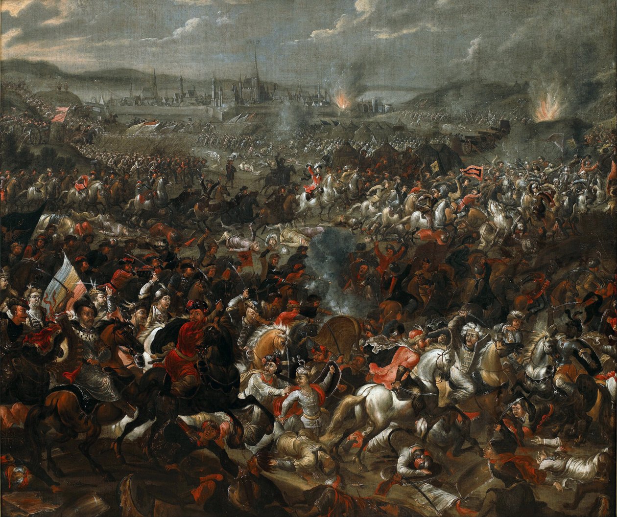 A Batalha de Viena em 12 de Setembro de 1683, ca. 1683-84 (óleo sobre tela) de Pauwel Casteels