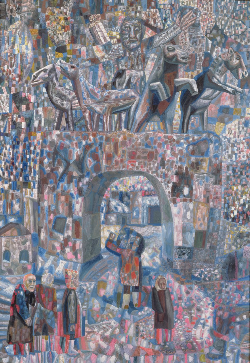 The Narva Gates, 1929 (óleo sobre papel) de Pawel Nikolajewitsch Filonow