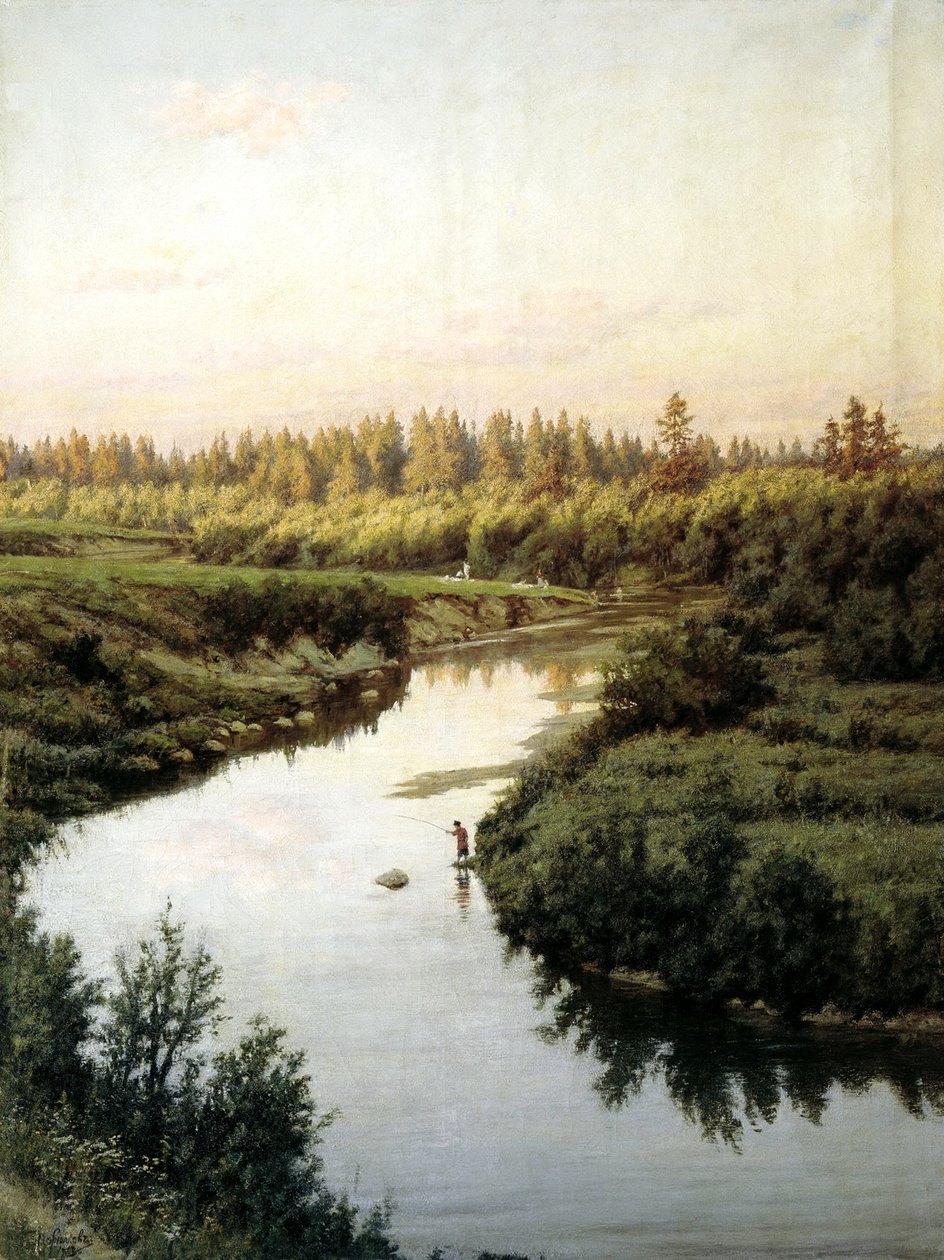 paisagem fluvial de Pavel Alexandrovich Briullov
