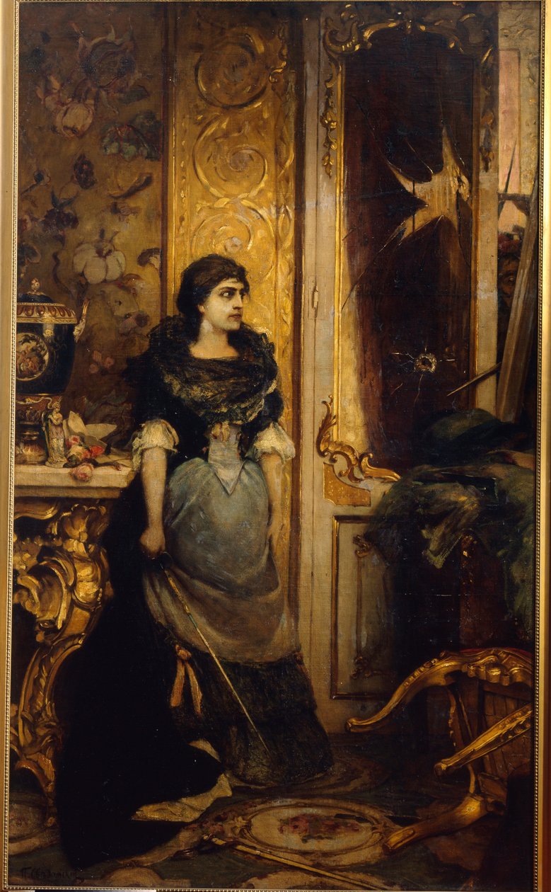 La derniere stage. Peinture de Pavel Alexandrovich Svedomsky (Svedomski) (1849-1904), huile sur toile de Pavel Alexandrovich Svedomsky