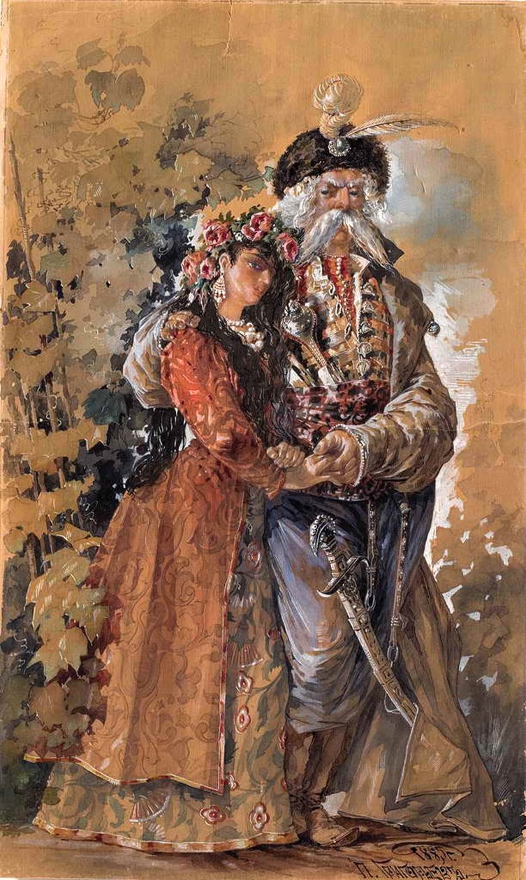 Mazepa com Maria, 1885 de Pavel Alexeyevich Grigoryev