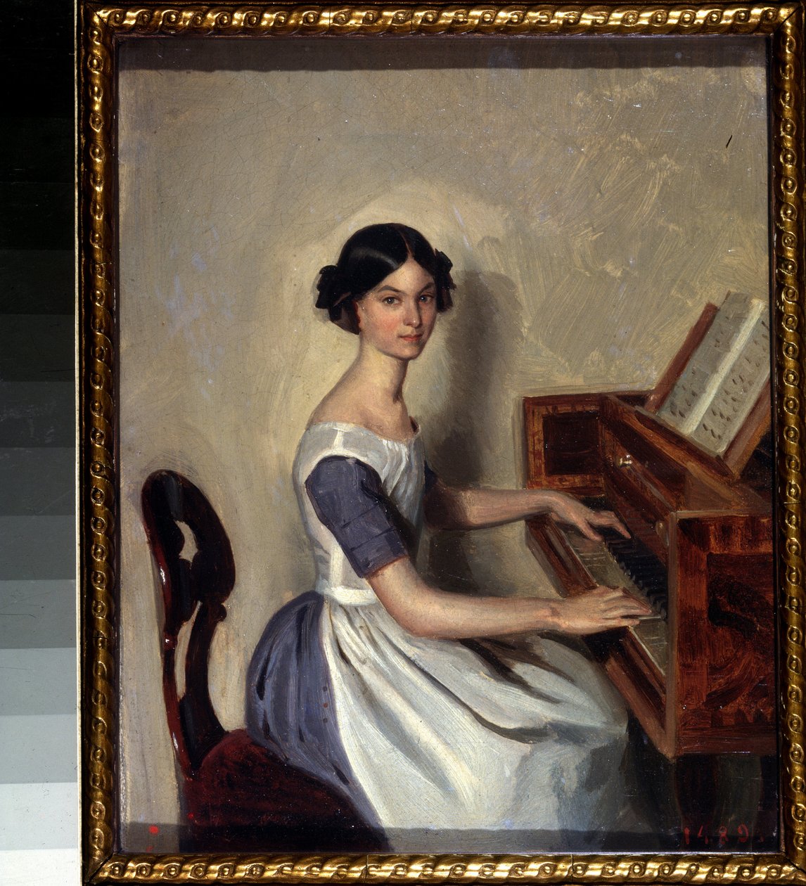 "Portrait de Nadezhda Zhdanovich au clavecin" Peinture de Pavel Andreevitch Fedotov (1815-1852) 1849-1850 Museu Estatal Russo de São Petersburgo de Pavel Andreevich Fedotov