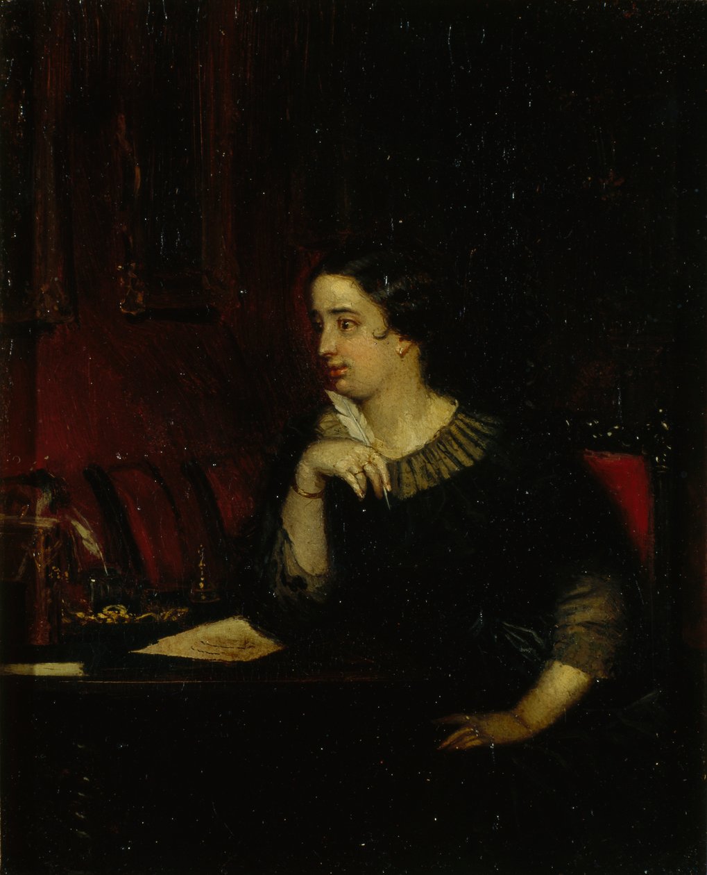 Retrato da poetisa Yevdokia Petrovna Rostopchina 1811-1858, 1850 de Pavel Andreevich Fedotov