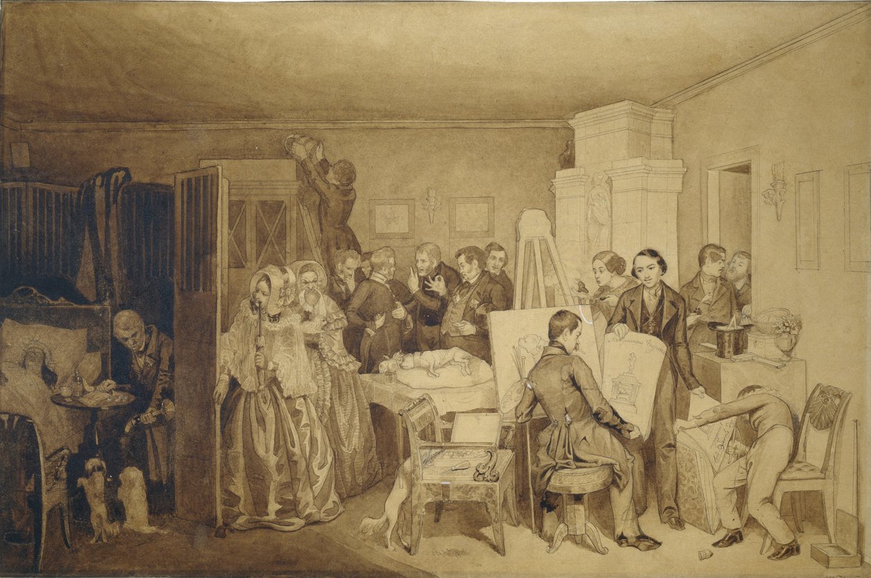 As conseqüências da morte de Fidelkas, 1844 de Pavel Andreevich Fedotov