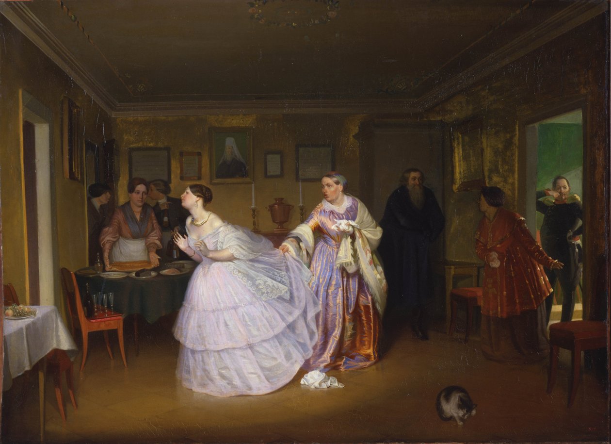 O major faz uma proposta, 1851 de Pavel Andreevich Fedotov