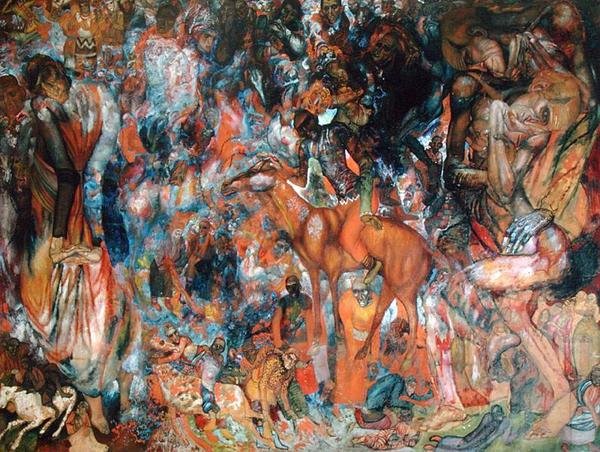 Composição com um Cavaleiro de Pawel Nikolajewitsch Filonow