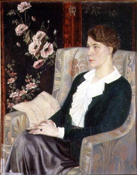 Retrato de Evdokiya Nikolaevna Glebova, a Irmã da Artista de Pawel Nikolajewitsch Filonow