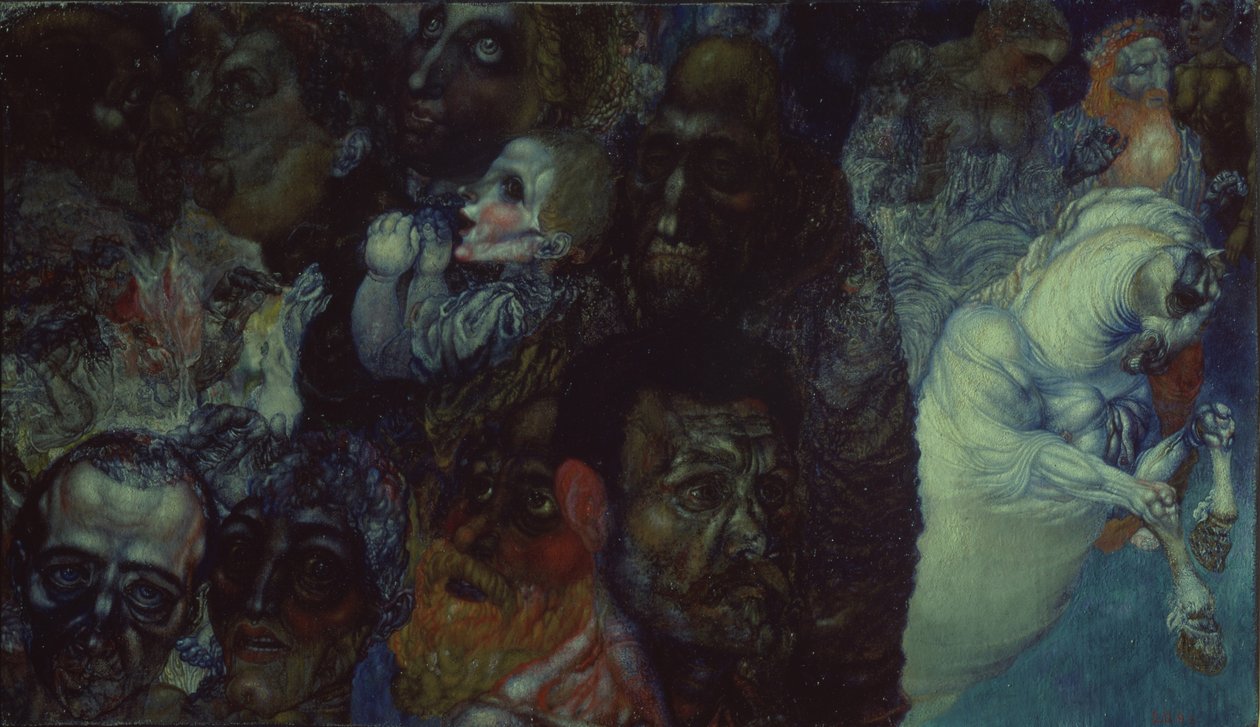 Cabeças, 1910 de Pavel Nikolayevich Filonov