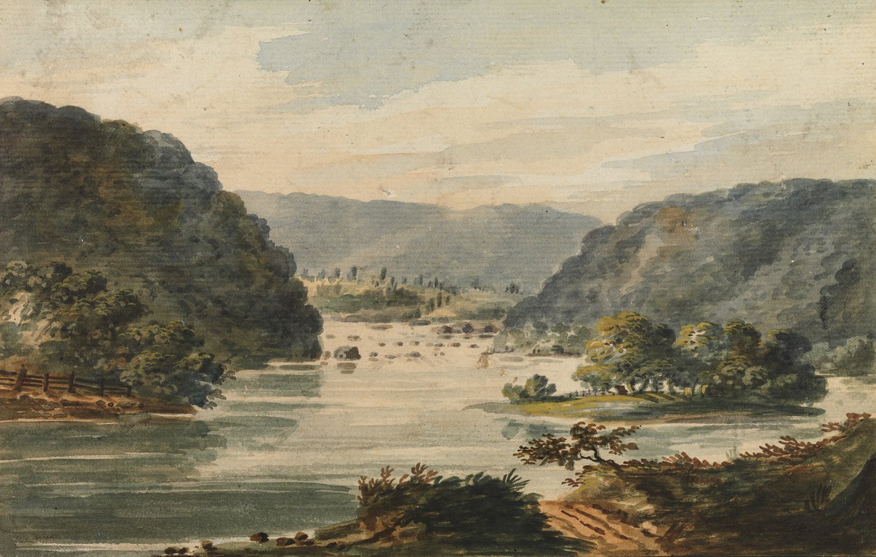 Uma vista do Potomac em Harpers Ferry, 1811-ca. 1813. de Pavel Petrovic Svin