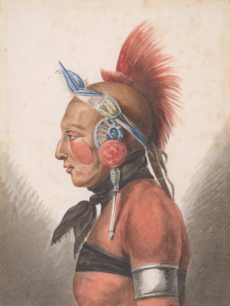 Um guerreiro Osage, 1811-ca. 1813. de Pavel Petrovic Svin