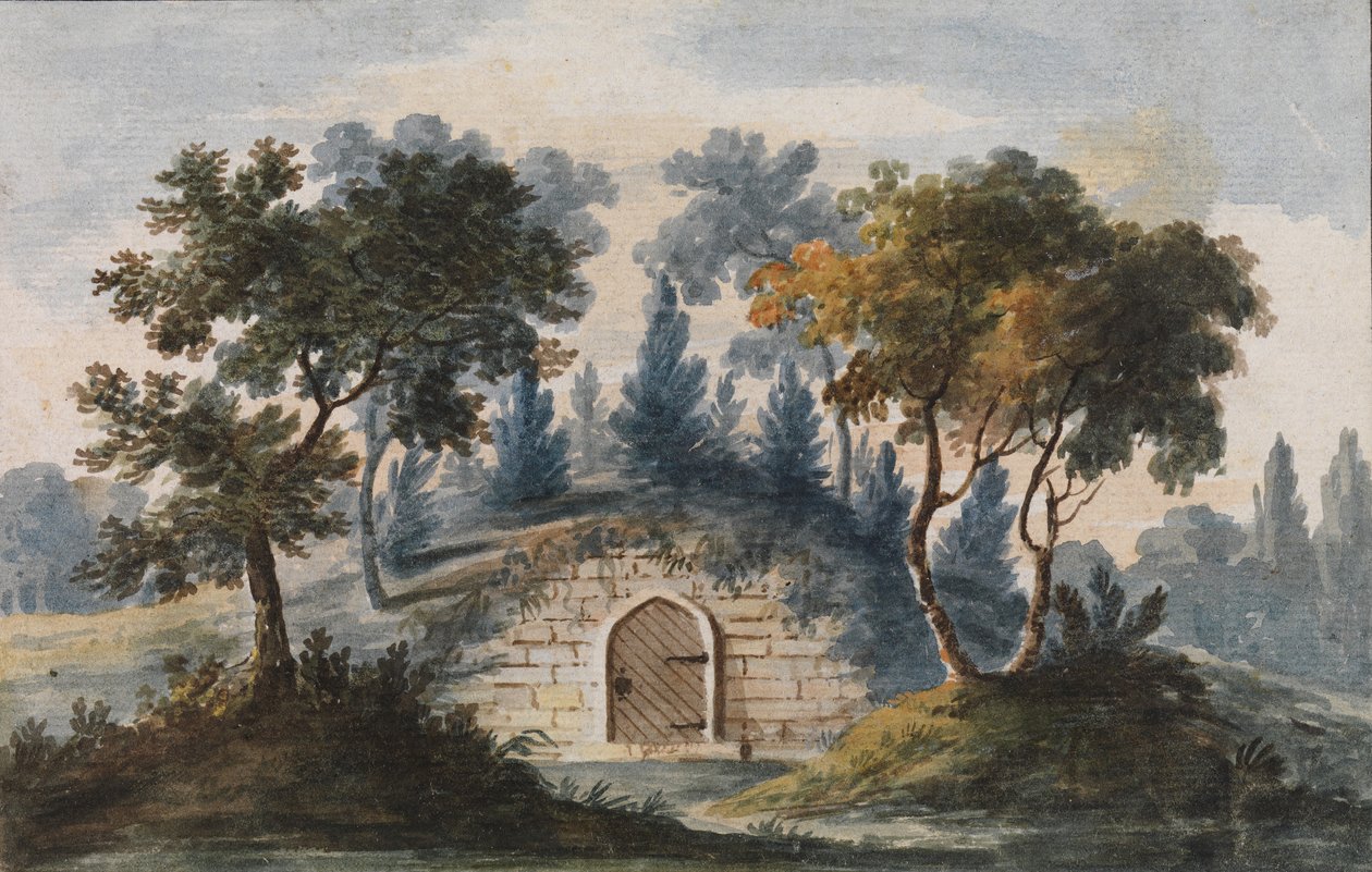 Tumba do General Washington em Mount Vernon Cópia após gravura em The Port Folio..., 1811-ca.1813. de Pavel Petrovic Svin