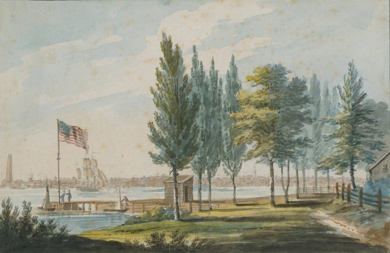 Filadélfia do outro lado do rio Delaware, 1811-ca. 1813. de Pavel Petrovic Svin