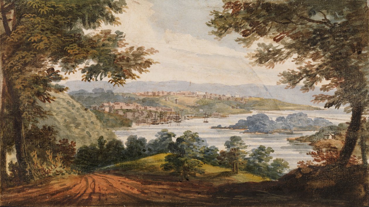 Washington e Georgetown da Alexandria Road, 1811-ca. 1813. de Pavel Petrovic Svin