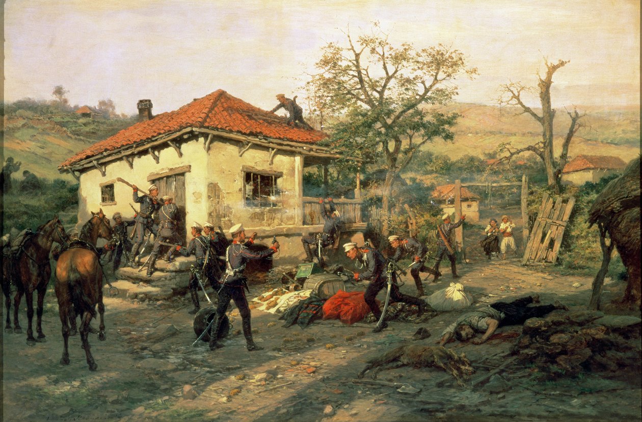 Uma Cena da Guerra Russo-Turca em 1876-77 de Pawel Kowalewsky