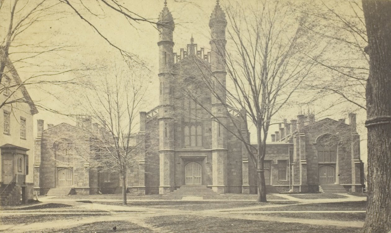 Biblioteca, Universidade de Yale, século XIX. de Peck Brothers