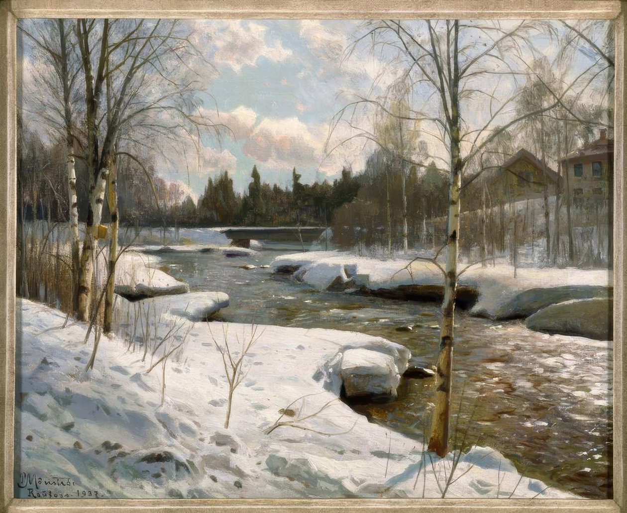 Dia ensolarado de inverno de Peder Monsted