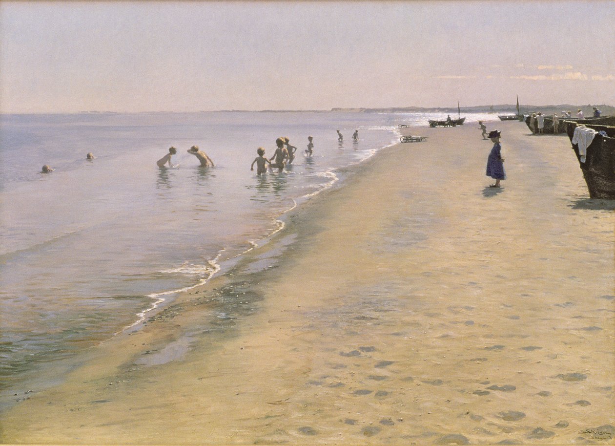 Dia de verão na praia sul de Skagen, 1884 de Peder Severin Krøyer