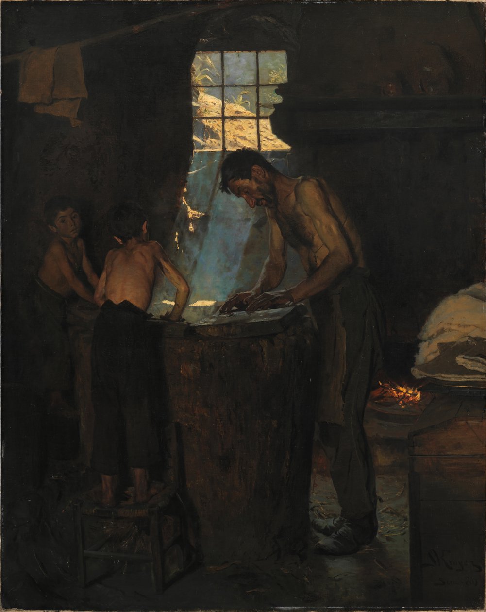 Caminhantes da aldeia italiana de Peder Severin Krøyer