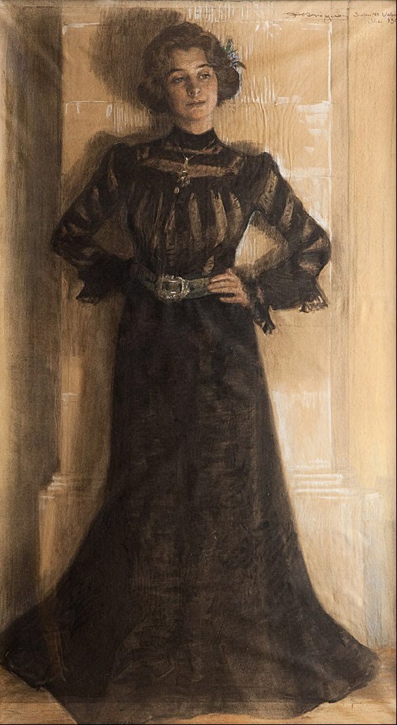 Retrato da esposa do artista: Marie Kroyer de Peder Severin Krøyer