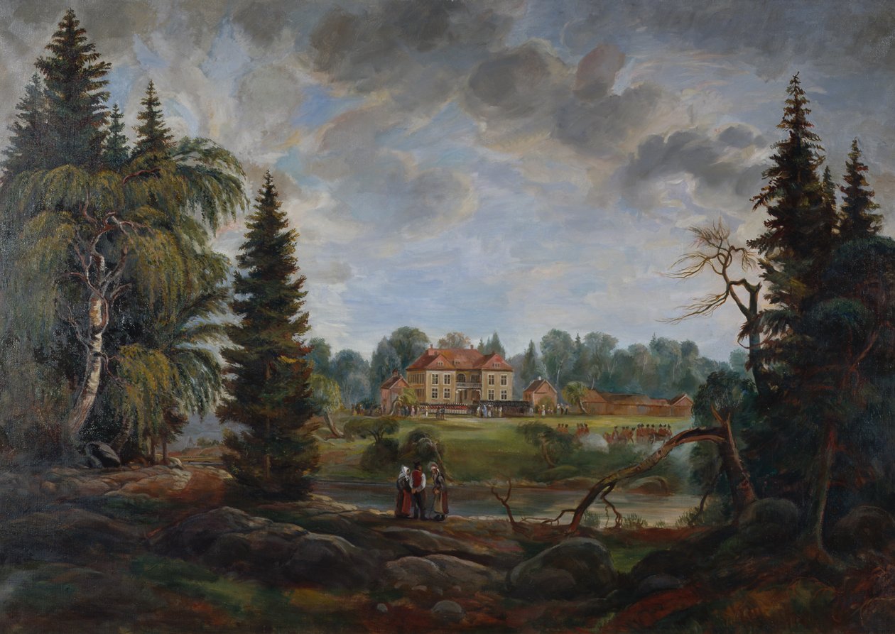 O edifício Eidsvoll (pintura) de Peder (after) Balke