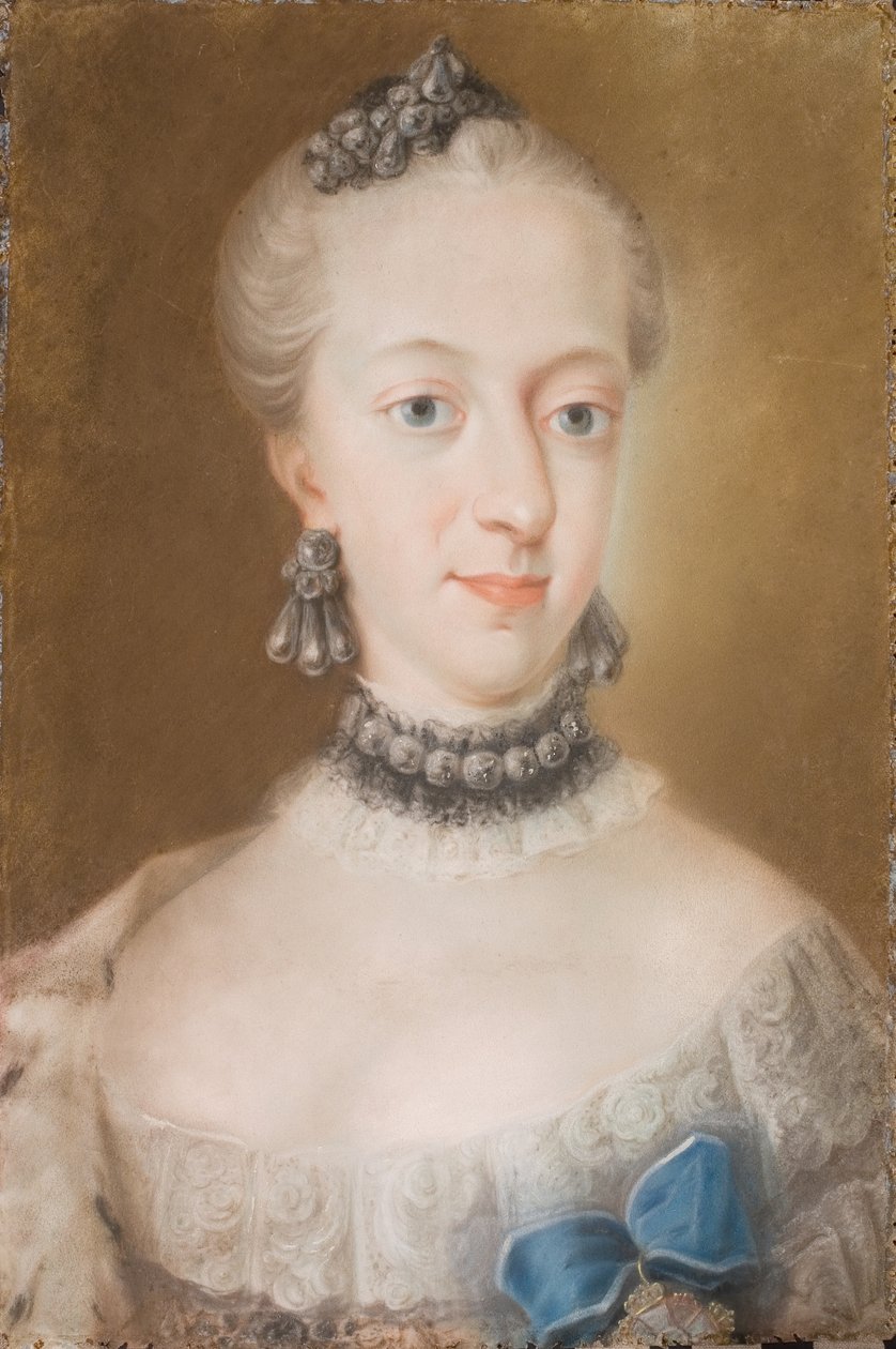 Retrato de Juliane Marie 1729-1796, Rainha da Dinamarca e Noruega, meados do séc. de Peder Als