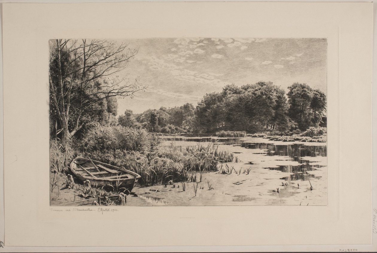 A lagoa em Strandmøllen de Peder Monsted