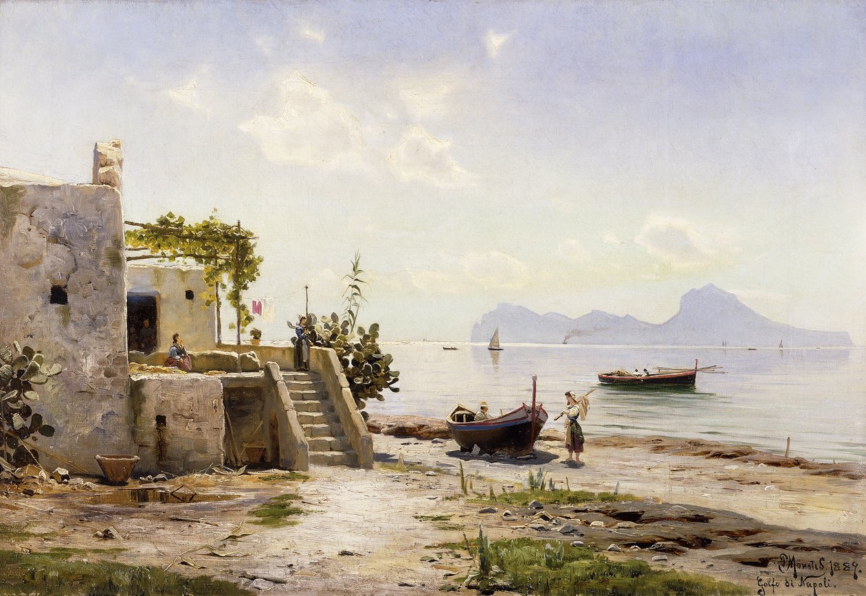 De Sorrento, em direção a Capri de Peder Monsted