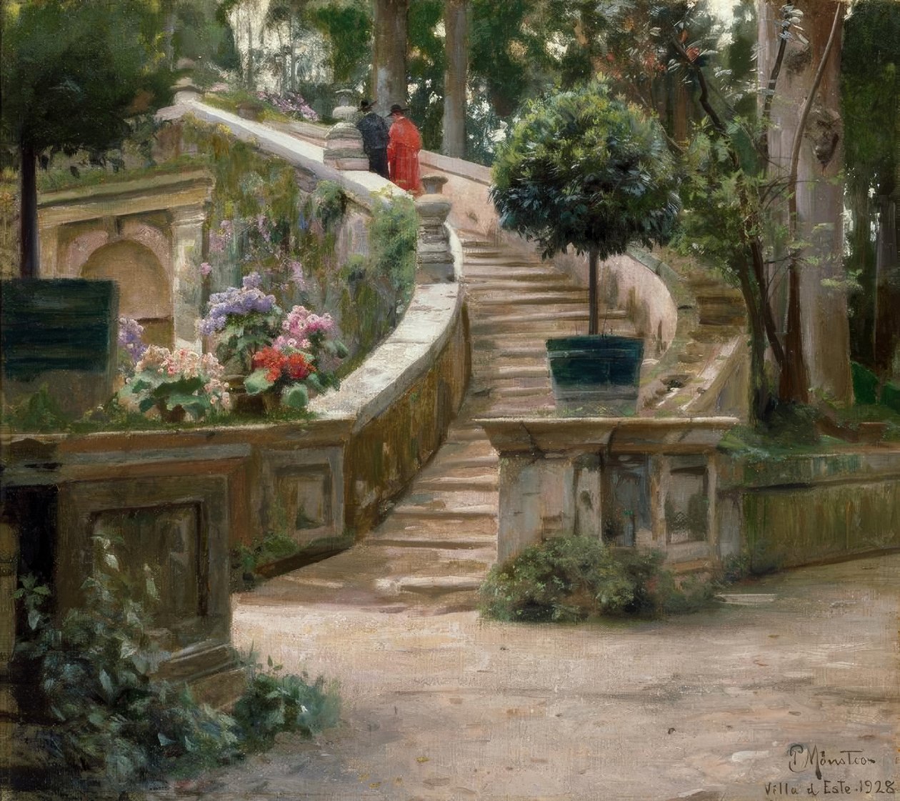 No parque da villa dEste de Peder Monsted