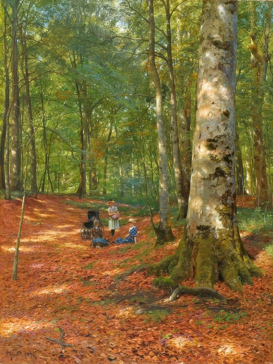 P.Mönsted, Na clareira da floresta de Peder Monsted