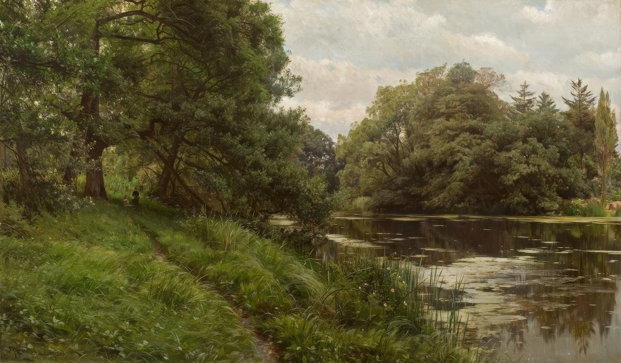 P.Mönsted, dia de verão na água de Peder Monsted
