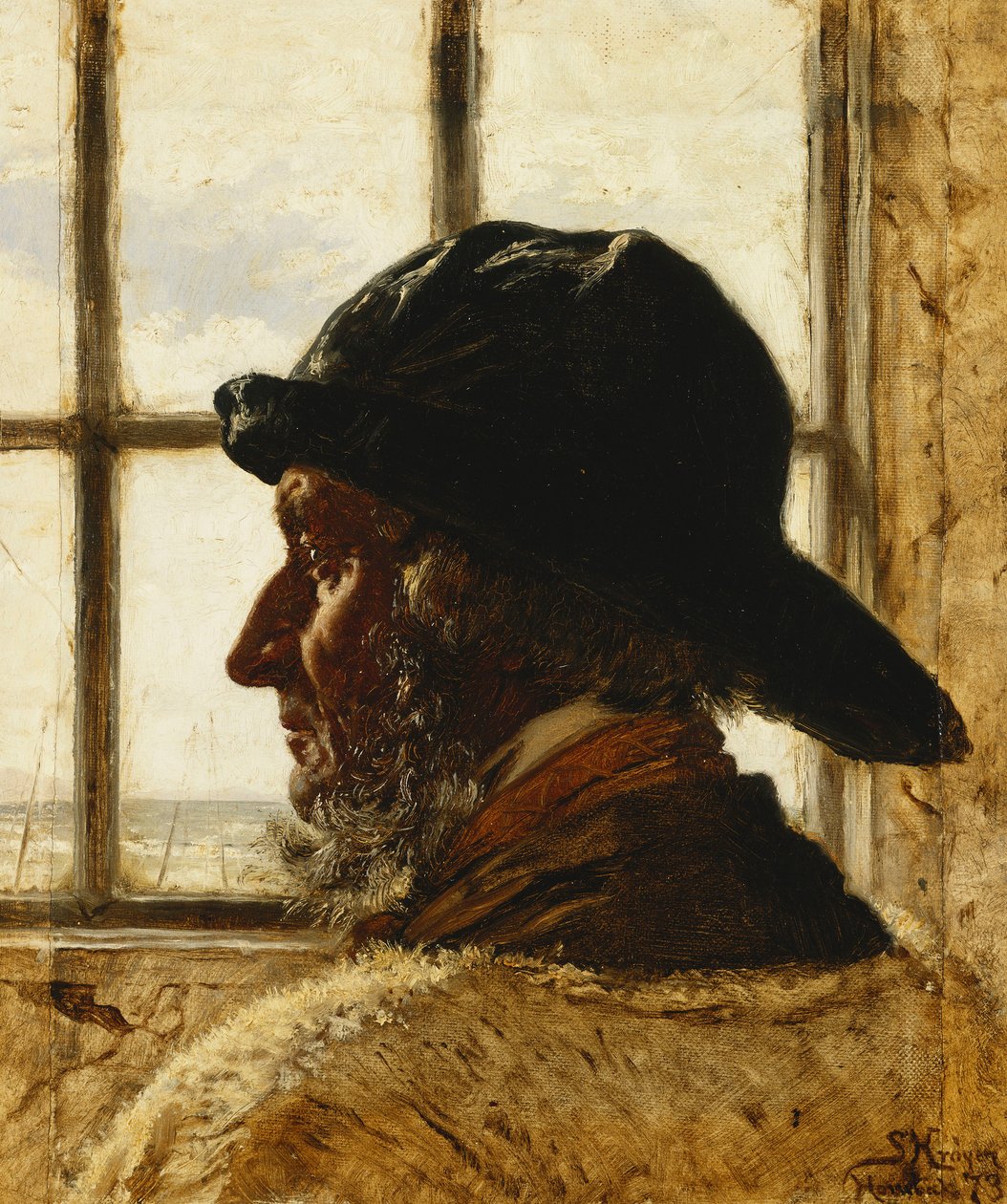 O velho pescador, 1873 de Peder Severin Krøyer