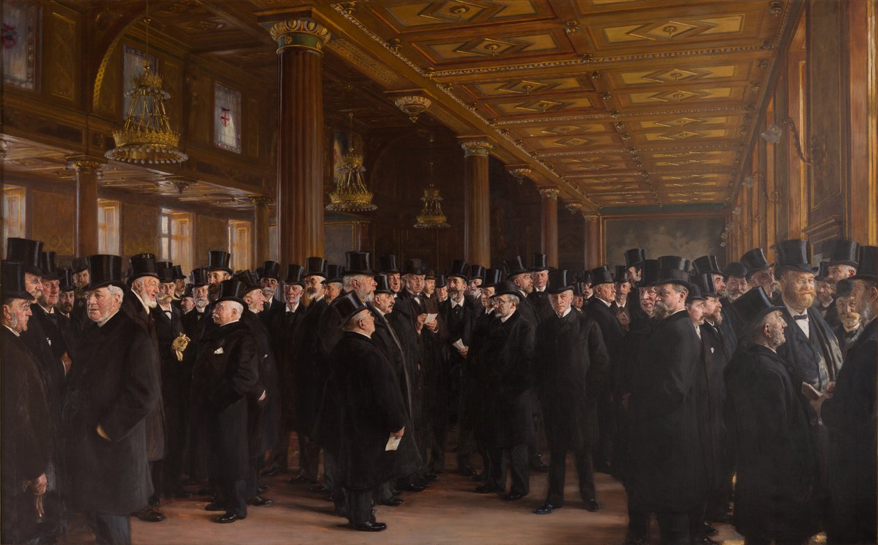 Imagem da bolsa de valores ou Da Bolsa de Valores de Copenhaga de Peder Severin Krøyer