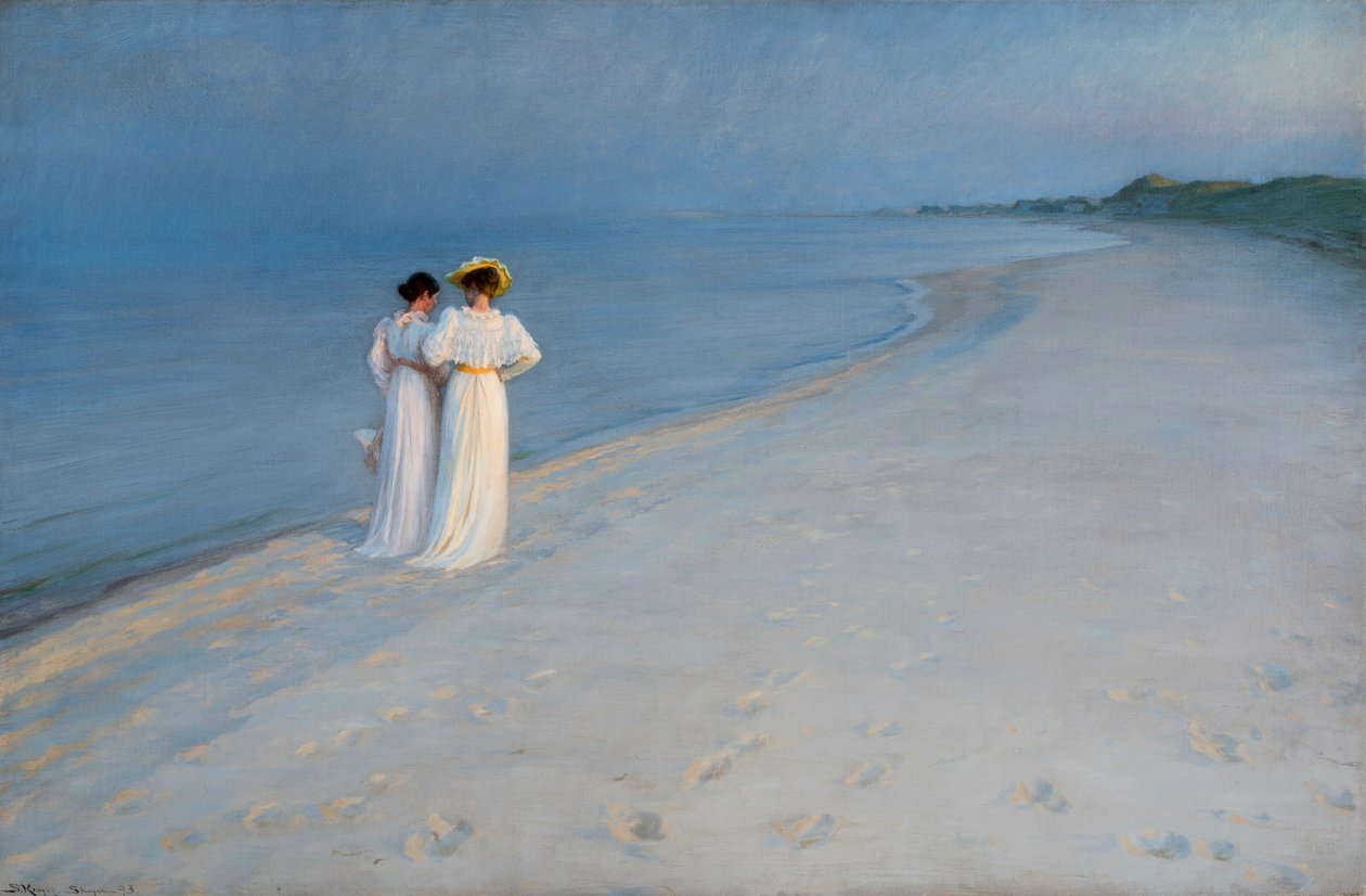 Noite tranquila na Southern Beach de Skagen, 1893. de Peder Severin Krøyer
