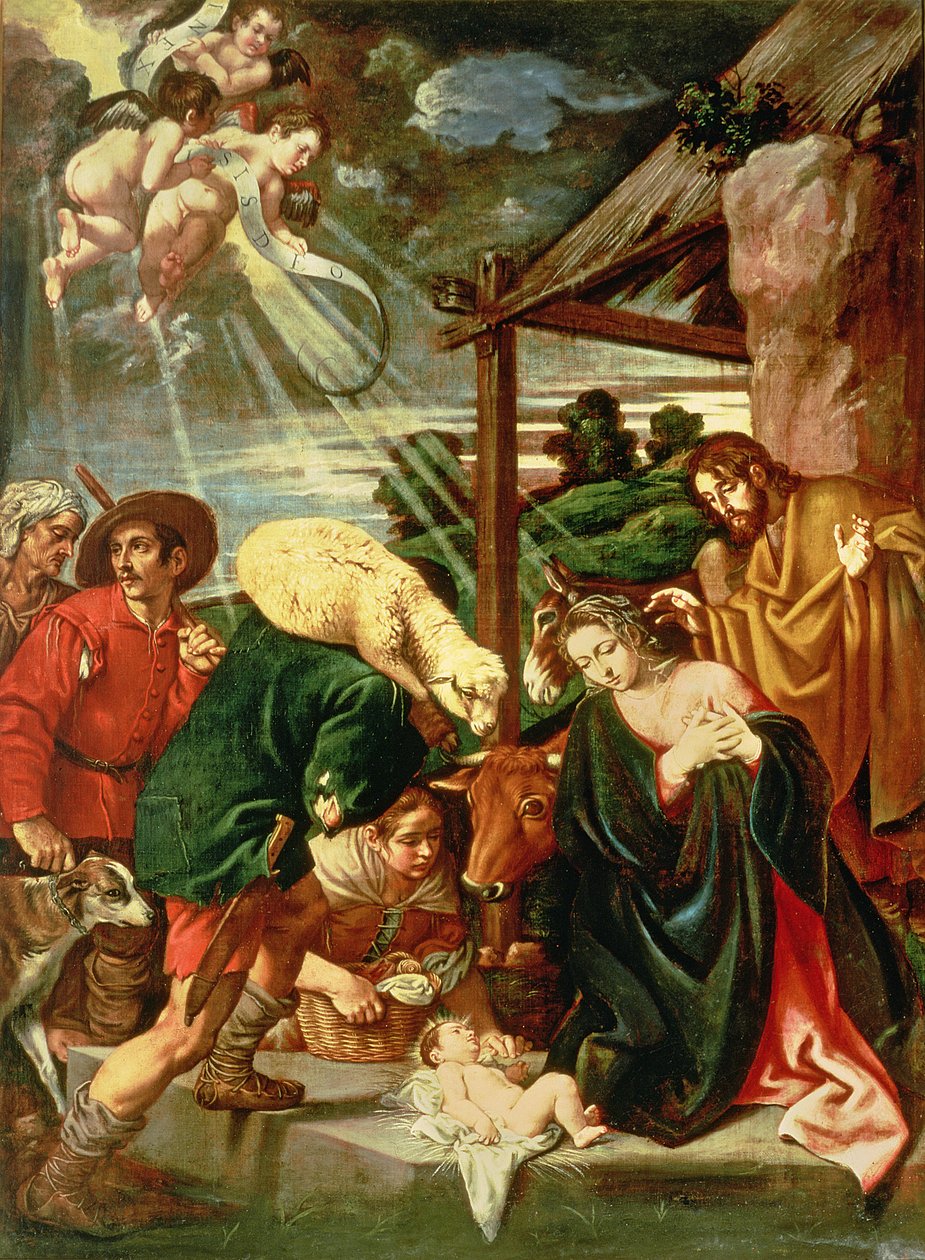 Adoração dos Pastores, século XVII de Pedro Orrente