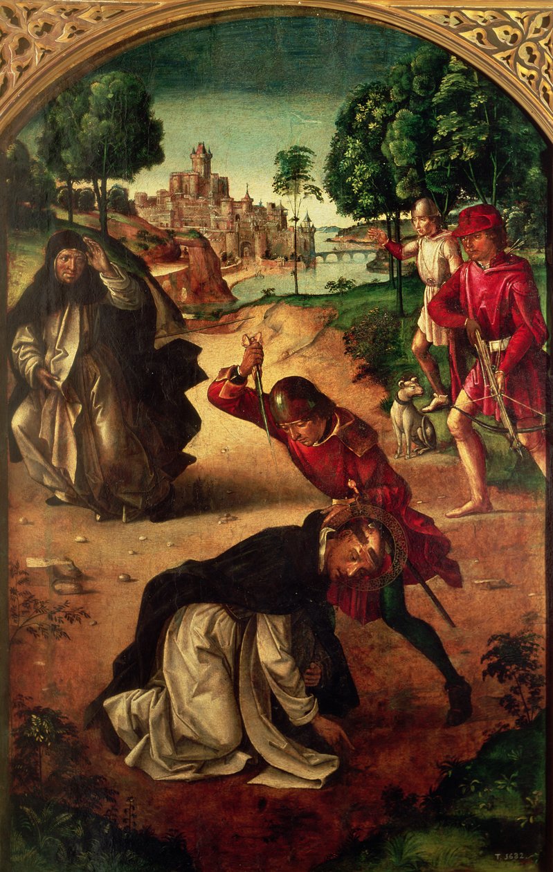 Assassinato de São Pedro de Verona, final do século XV de Pedro Berruguete