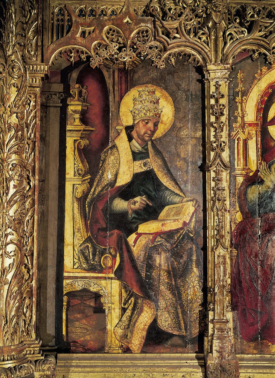 São Gregório o Grande, pintura de Pedro Berruguete, c.1449-1503 de Pedro Berruguete